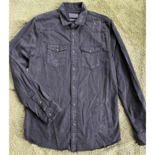 ザラ(ZARA)の新品　ZARA ユーズド加工デニムシャツジャケット(Gジャン/デニムジャケット)