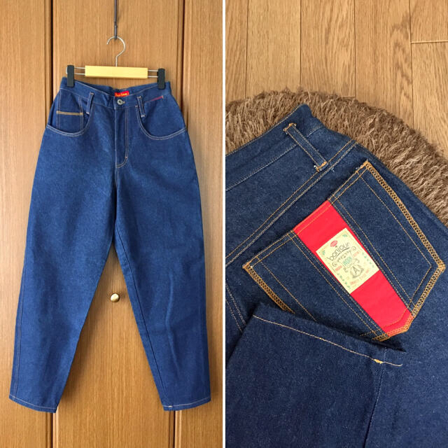 新品 80'sBonjour Paris ハイウエスト テーパードデニムパンツ