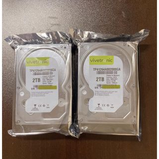 ホワイトラベルHDD 3.5インチ 2TB SATA/7200rpm 二台セット(PC周辺機器)