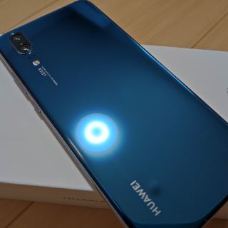 ファーウェイ(HUAWEI)のSIMフリー■P20 ミッドナイトブルー■huawei■4GB+128GB(スマートフォン本体)