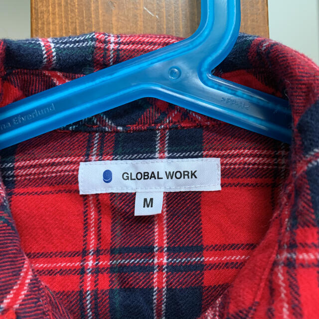 GLOBAL WORK(グローバルワーク)のチェックシャツワンピ キッズ/ベビー/マタニティのキッズ服女の子用(90cm~)(ワンピース)の商品写真