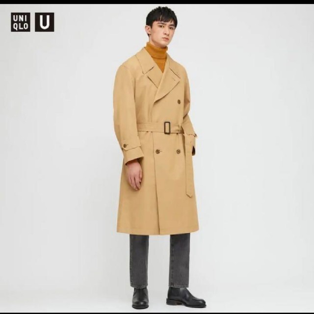 UNIQLO(ユニクロ)のUNIQLO U ユニクロユー トレンチコート ベージュ　M メンズのジャケット/アウター(トレンチコート)の商品写真