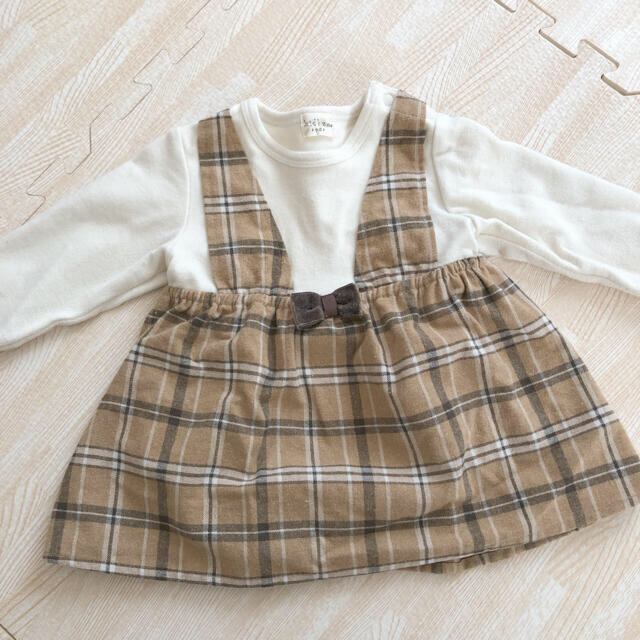 kid’s zoo(キッズズー)のキッズズー　チェックワンピース 70 キッズ/ベビー/マタニティのベビー服(~85cm)(ワンピース)の商品写真