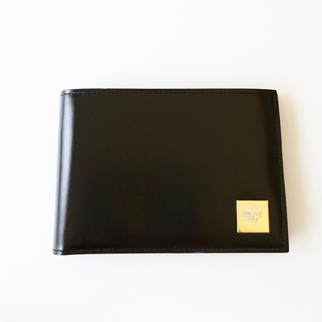 CELINE - 【極美品】セリーヌ 二つ折り財布 お札入 ブラック 黒 CELINE - 【極美品】セリーヌ 二つ折り財布 お札入 ブラック 黒