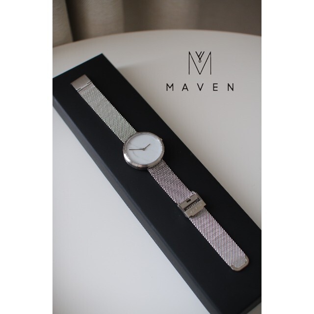 完売★MAVEN WATCHES /マベンウォッチズ 34mm シルバーメッシュ