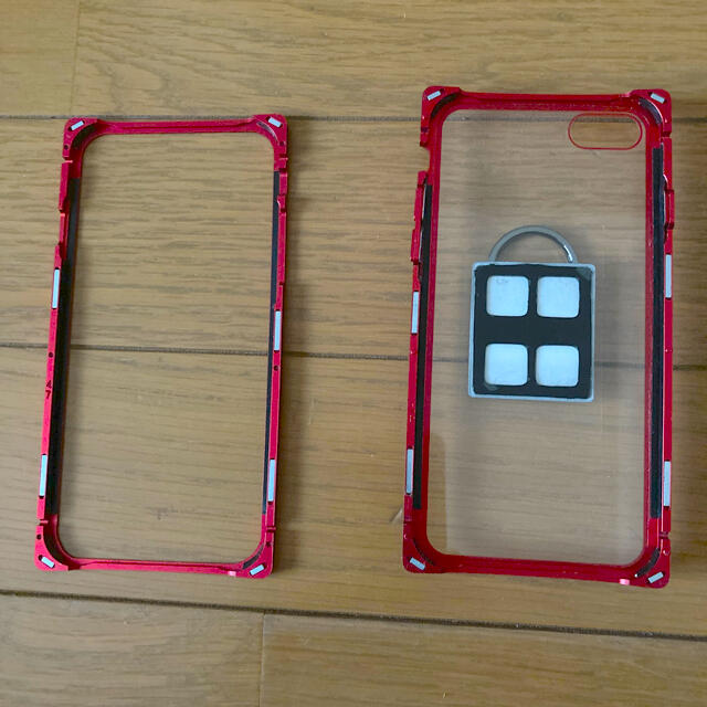 iPhone7 8 SE カバー　アルミ　透明 スマホ/家電/カメラのスマホアクセサリー(iPhoneケース)の商品写真