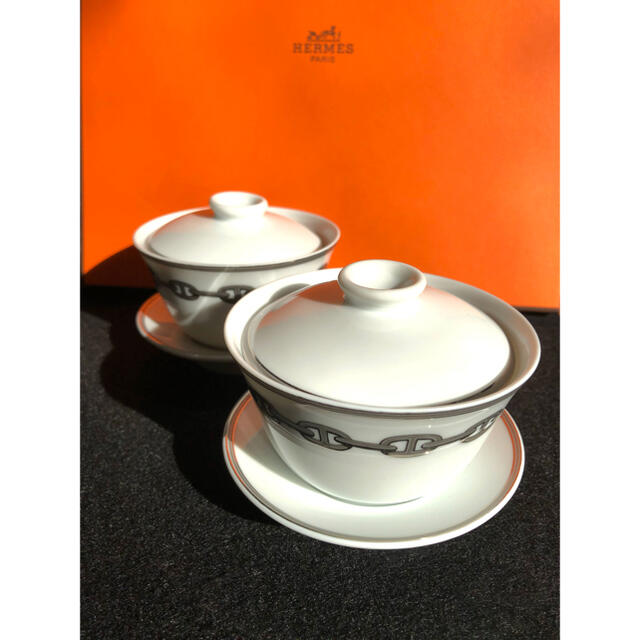 Hermes(エルメス)のエルメス　シェーヌダンクル　茶器　蓋付き茶器　中国茶器　テーブルウェア インテリア/住まい/日用品のキッチン/食器(食器)の商品写真