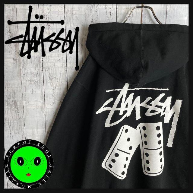 Stussy ステューシー サイコロ フルジップパーカー ブラック 男女兼用M