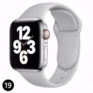 アップルウォッチ(Apple Watch)のAppleWatchバンド　グレー　灰色　42/44 シリコン　ラバー(ラバーベルト)