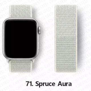 AppleWatchバンド　白　オフホワイト　42/44 ナイロン(その他)