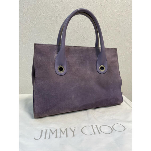 JIMMY CHOO(ジミーチュウ)の【めちゃかわ！】ジミーチュウ　ライリー　スエードパープル　2WAY トートバッグ レディースのバッグ(ハンドバッグ)の商品写真