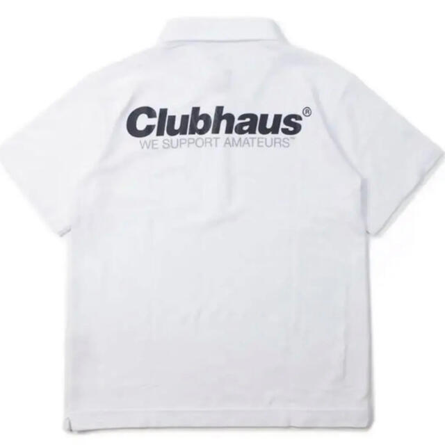 白サイズM肩幅クラブハウス　Clubhaus ポロシャツ
