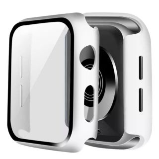 アップルウォッチ(Apple Watch)のApple Watch ガラス　ケース　ホワイト　白　38mm(腕時計)