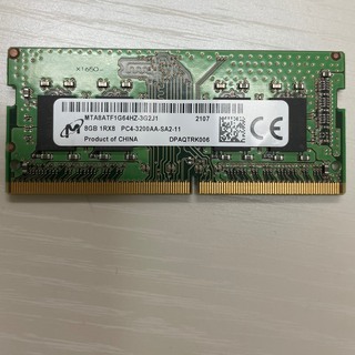 エイスース(ASUS)の8GB sodimm RAM 1個 DDR4(PCパーツ)