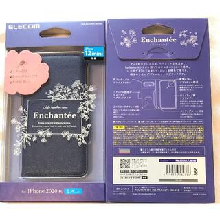 エレコム(ELECOM)のiPhone12 mini 手帳 レザー Enchante'e 磁石付NV386(iPhoneケース)