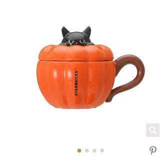 スターバックスコーヒー(Starbucks Coffee)のスタバ ハロウィン リッド付マグパンプキンキャット(グラス/カップ)