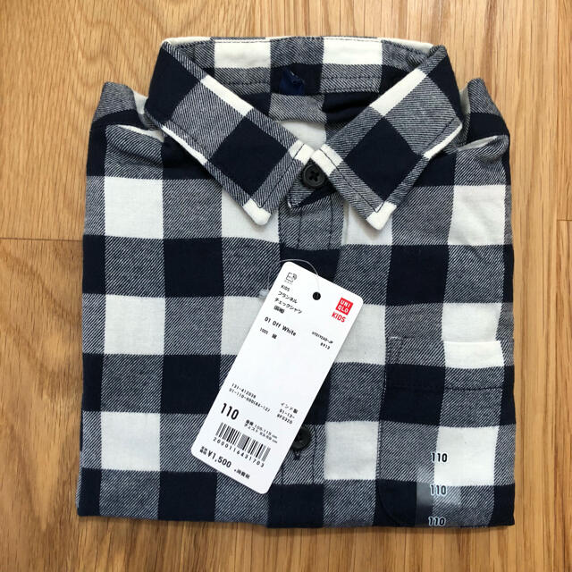 UNIQLO ユニクロ チェック フランネル シャツ 長袖 110サイズの通販 by ♪♪♪'s shop｜ユニクロならラクマ