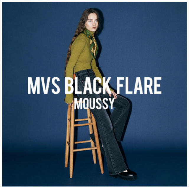 moussy(マウジー)のMOUSSY新作♡MVS BLACK FLARE♡mvsフレア新色ブラック レディースのパンツ(デニム/ジーンズ)の商品写真