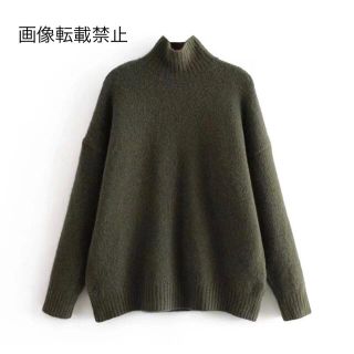 ザラ(ZARA)の🎃10月新作👻6273◆khaki カーキ ハイネック ニット セーター(ニット/セーター)