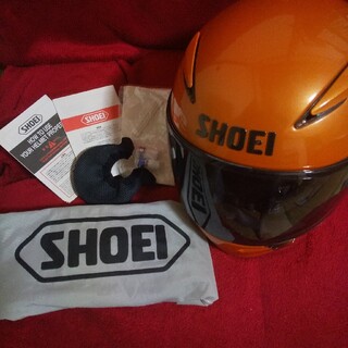 【SHOEI】 Z-6 フルフェイスヘルメット　Lサイズ　ルミナスオレンジ(ヘルメット/シールド)