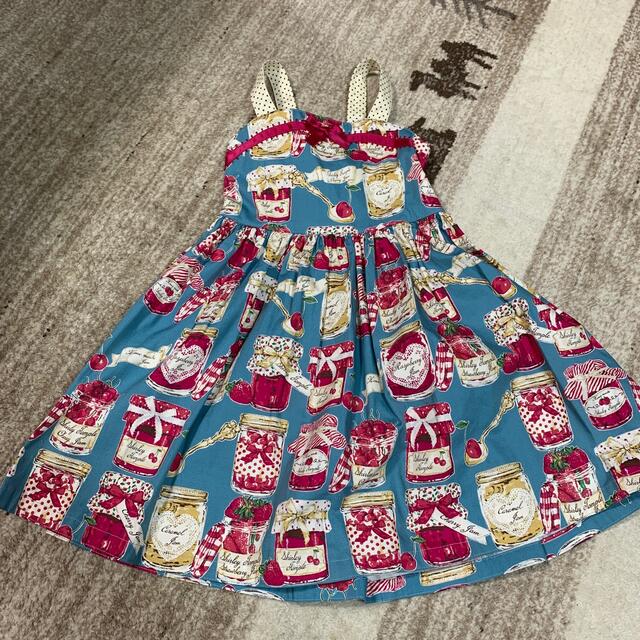 新品　ジャム瓶柄のジャンバースカート　110キッズ服女の子用(90cm~)