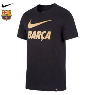 ナイキ(NIKE)の★送料無料★UK直輸入★ナイキ★FCバルセロナ グラウンド Tシャツ★黒金/M★(Tシャツ/カットソー(半袖/袖なし))