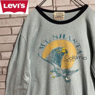 リーバイス(Levi's)の90s 古着 リーバイス L プリント くすみカラー ビッグシルエット ゆるだぼ(Tシャツ/カットソー(七分/長袖))