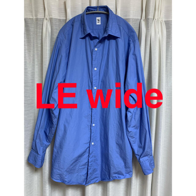 LE レギュラーカラーシャツ　wide ブルー　レショップ　comoli