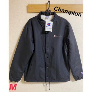 チャンピオン(Champion)の新品　champion メンズ　ボアコーチジャケット　ブラック　M(ナイロンジャケット)