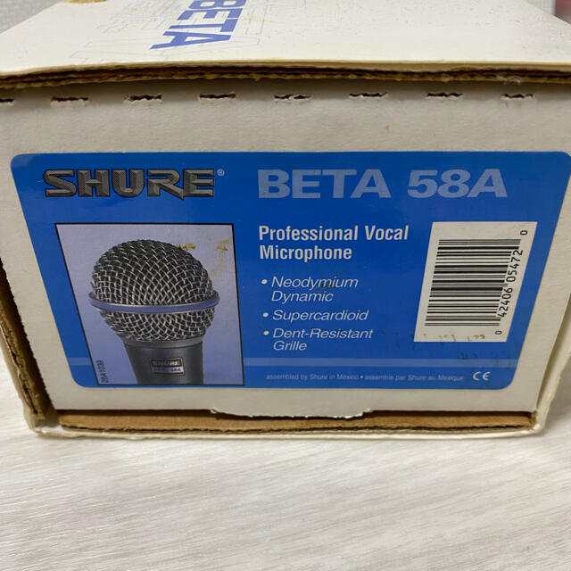 SHURE58.マイクロフォン 楽器のレコーディング/PA機器(マイク)の商品写真