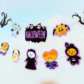 BT21 壁面　ハロウィン(型紙/パターン)