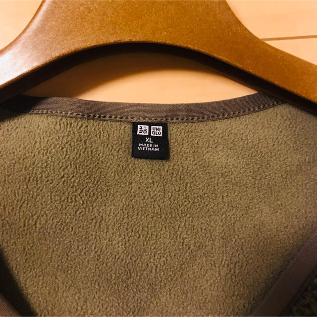 UNIQLO(ユニクロ)の新品！UNIQLOボアフリースクルーネックカーディガン レディースのジャケット/アウター(ノーカラージャケット)の商品写真