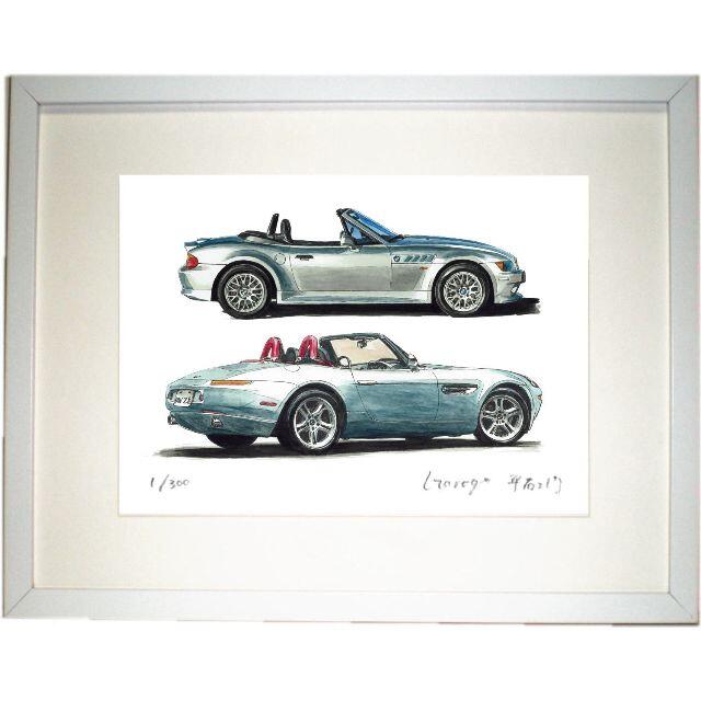 GC-1892 BMW Z3/Z8 限定版画サイン額装作家平右ヱ門