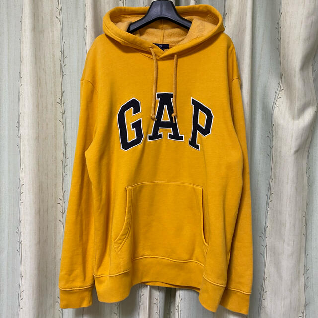 GAP(ギャップ)の【極稀少】GAP プルオーバーパーカー 90s 80s 古着 マスタードイエロー メンズのトップス(パーカー)の商品写真