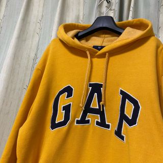 ギャップ(GAP)の【極稀少】GAP プルオーバーパーカー 90s 80s 古着 マスタードイエロー(パーカー)