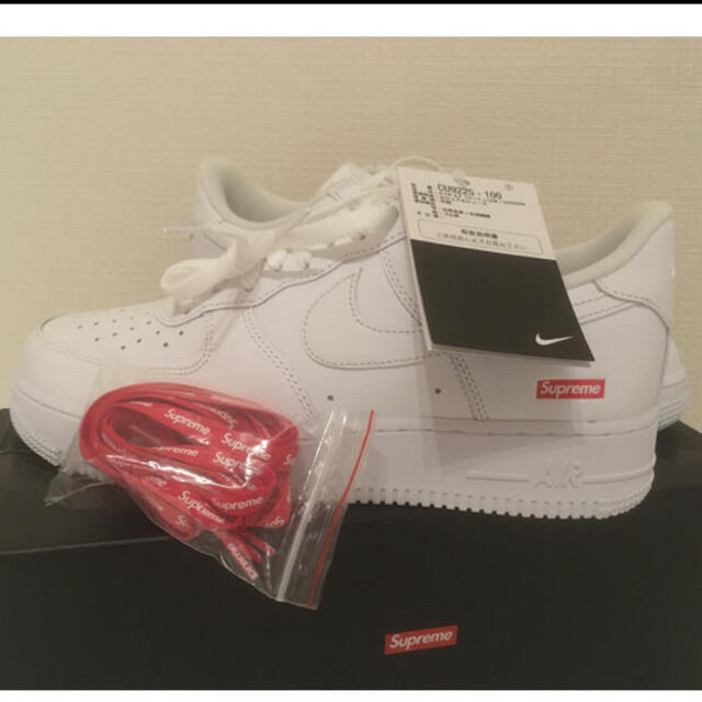 白 24cm NIKE Supreme AIR FORCE 1 Whiteエアフォースワン