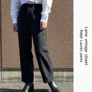 ラルフローレン(Ralph Lauren)の90s 古着 ラルフローレン シルクパンツ スラックス ハイウエスト ビンテージ(カジュアルパンツ)