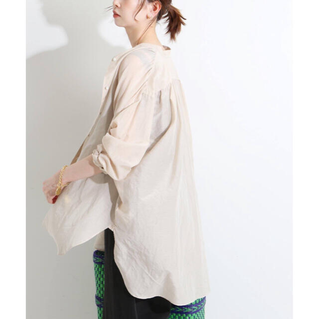 IENA - IENA LA BOUCLE コットンシルクローン ギャザーブラウスの通販