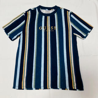 ゲス(GUESS)のGUESS ORIGINALS ストライプTシャツ　ネイビー　メンズM 未使用(Tシャツ/カットソー(半袖/袖なし))