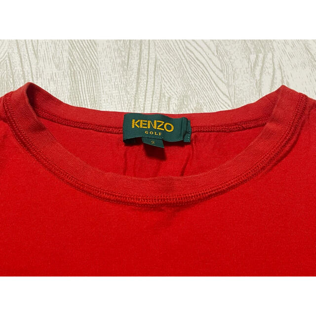 KENZO(ケンゾー)のKENZO golf Tシャツ　赤　Mサイズ　メンズTシャツ メンズのトップス(Tシャツ/カットソー(半袖/袖なし))の商品写真