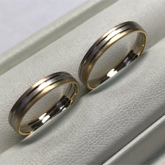 一番人気物 k18pt900スリカラーリング ilam.org