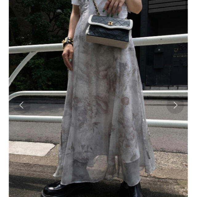 Ameri VINTAGE(アメリヴィンテージ)の【最終値下げ】Ameri FLOWER CHIFFON DRESS  レディースのフォーマル/ドレス(ロングドレス)の商品写真