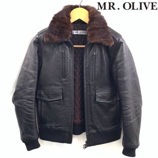 ミスターオリーブ(Mr.OLIVE)のMR.OLIVE 2WAY 牛革　ボンバージャケット　M(レザージャケット)