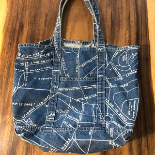 シュプリーム(Supreme)の Supreme Gonz Map Denim Tote 青　デニム(トートバッグ)