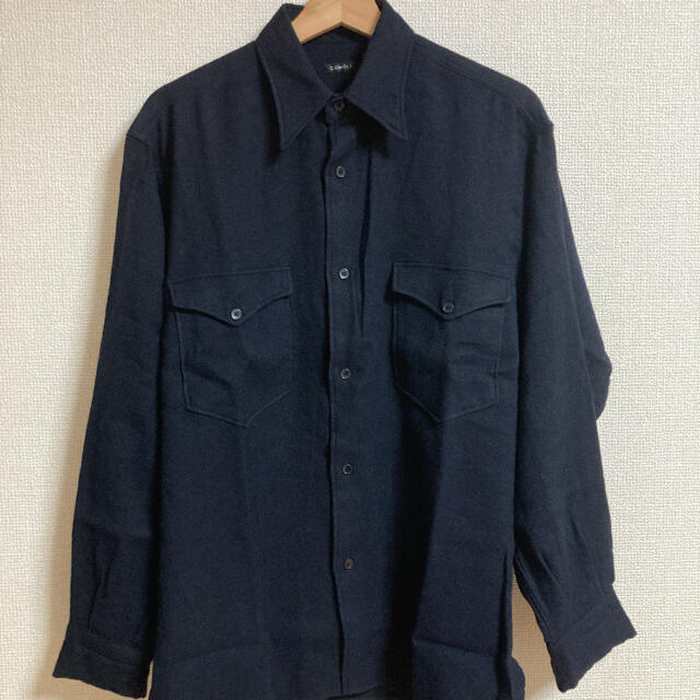 comoli カシミヤ和紙ワークシャツ　size2  21AW