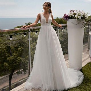 ウェディングドレス パーディ演奏会 披露宴結婚式前撮りドレス F255(ウェディングドレス)