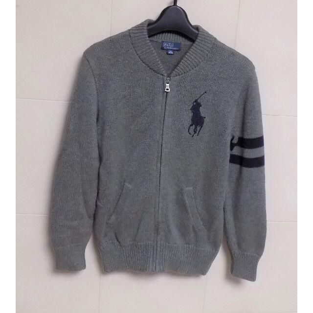 POLO RALPH LAUREN(ポロラルフローレン)のラルフローレン　紺ビッグポニー　ジップアップカーディガン　150　（菅O） キッズ/ベビー/マタニティのキッズ服男の子用(90cm~)(カーディガン)の商品写真