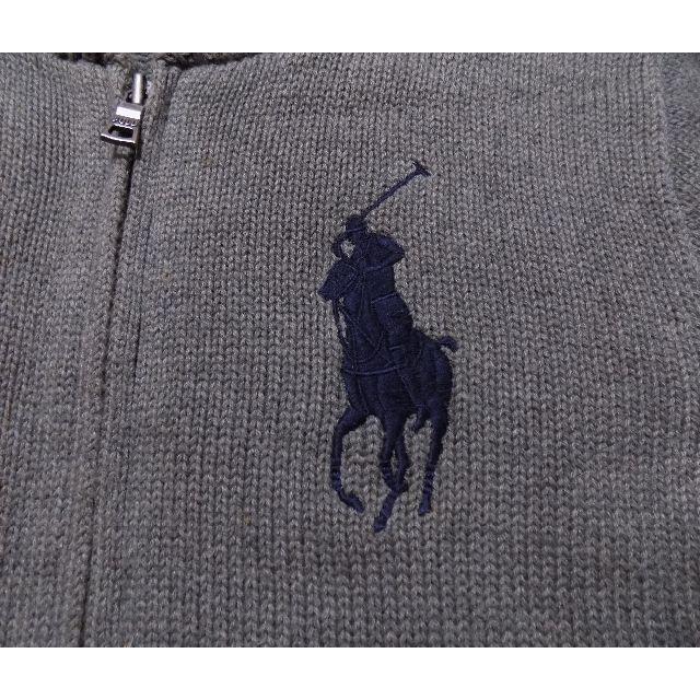 POLO RALPH LAUREN(ポロラルフローレン)のラルフローレン　紺ビッグポニー　ジップアップカーディガン　150　（菅O） キッズ/ベビー/マタニティのキッズ服男の子用(90cm~)(カーディガン)の商品写真