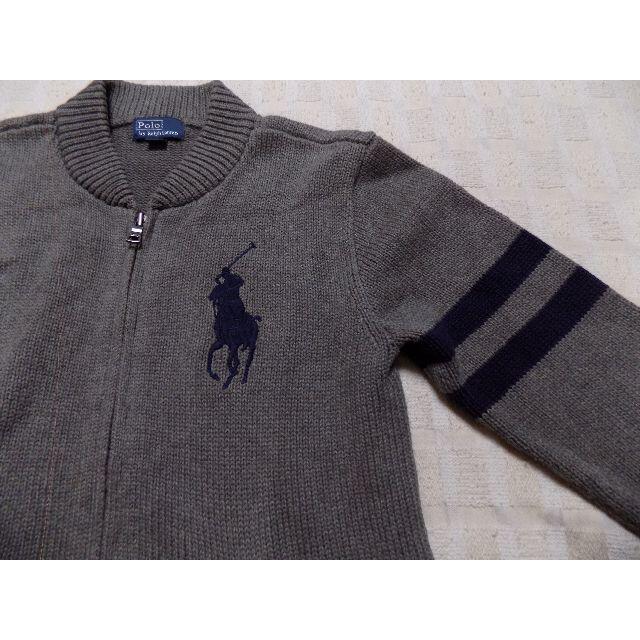 POLO RALPH LAUREN(ポロラルフローレン)のラルフローレン　紺ビッグポニー　ジップアップカーディガン　150　（菅O） キッズ/ベビー/マタニティのキッズ服男の子用(90cm~)(カーディガン)の商品写真