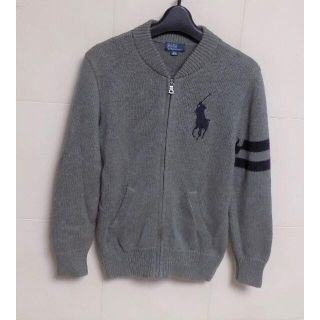 ポロラルフローレン(POLO RALPH LAUREN)のラルフローレン　紺ビッグポニー　ジップアップカーディガン　150　（菅O）(カーディガン)